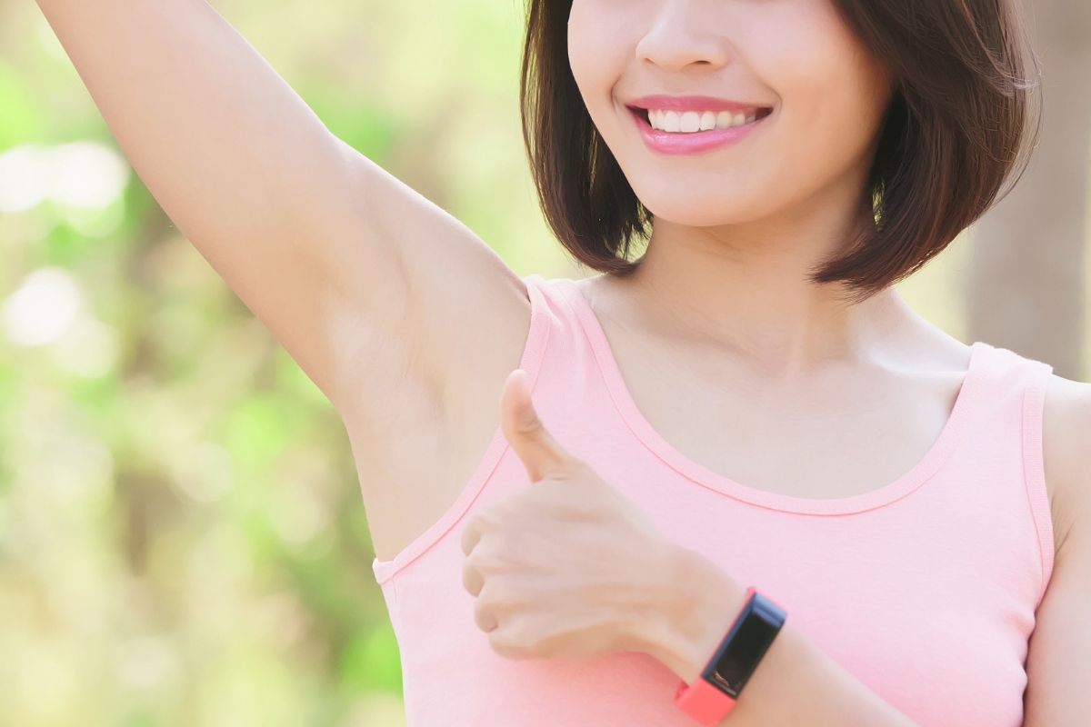 Woman with Smooth Underarm