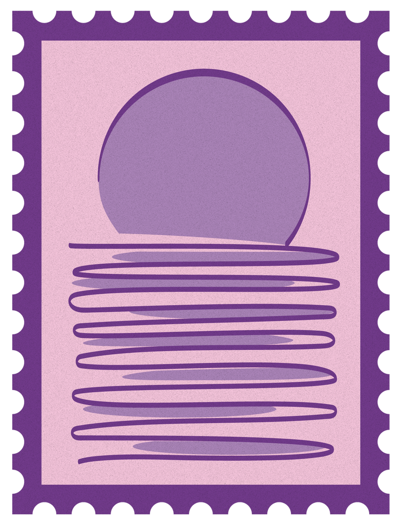 Bakuchiol Bay Facial Serum Stamp Illustration