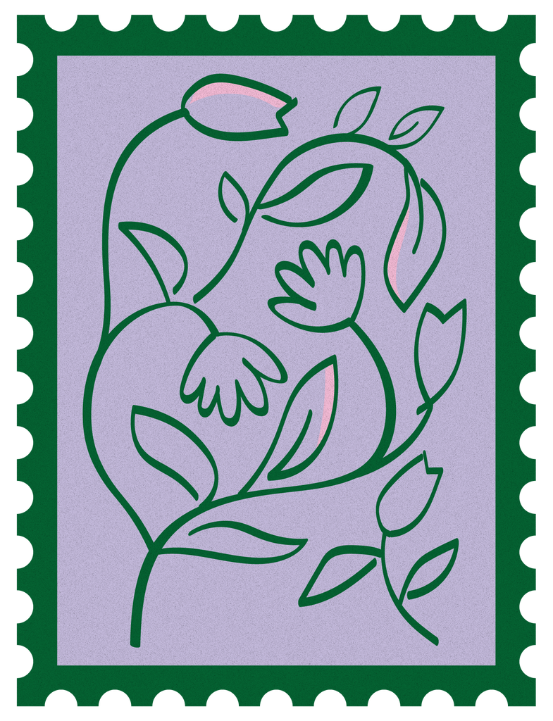 Woodland Retreat Stamp Illustration