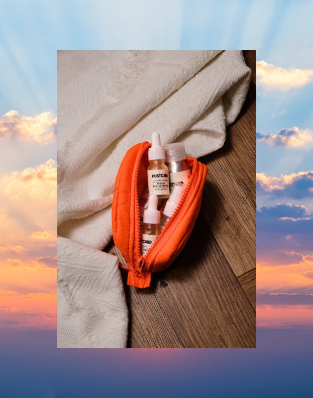 Sunset Orange Travel Pouch