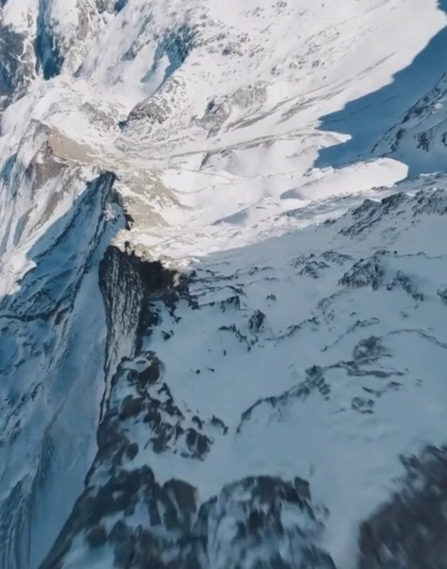 video of icy mountain peaks