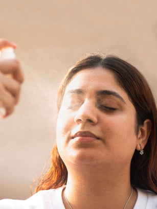 woman using Facial Mist 