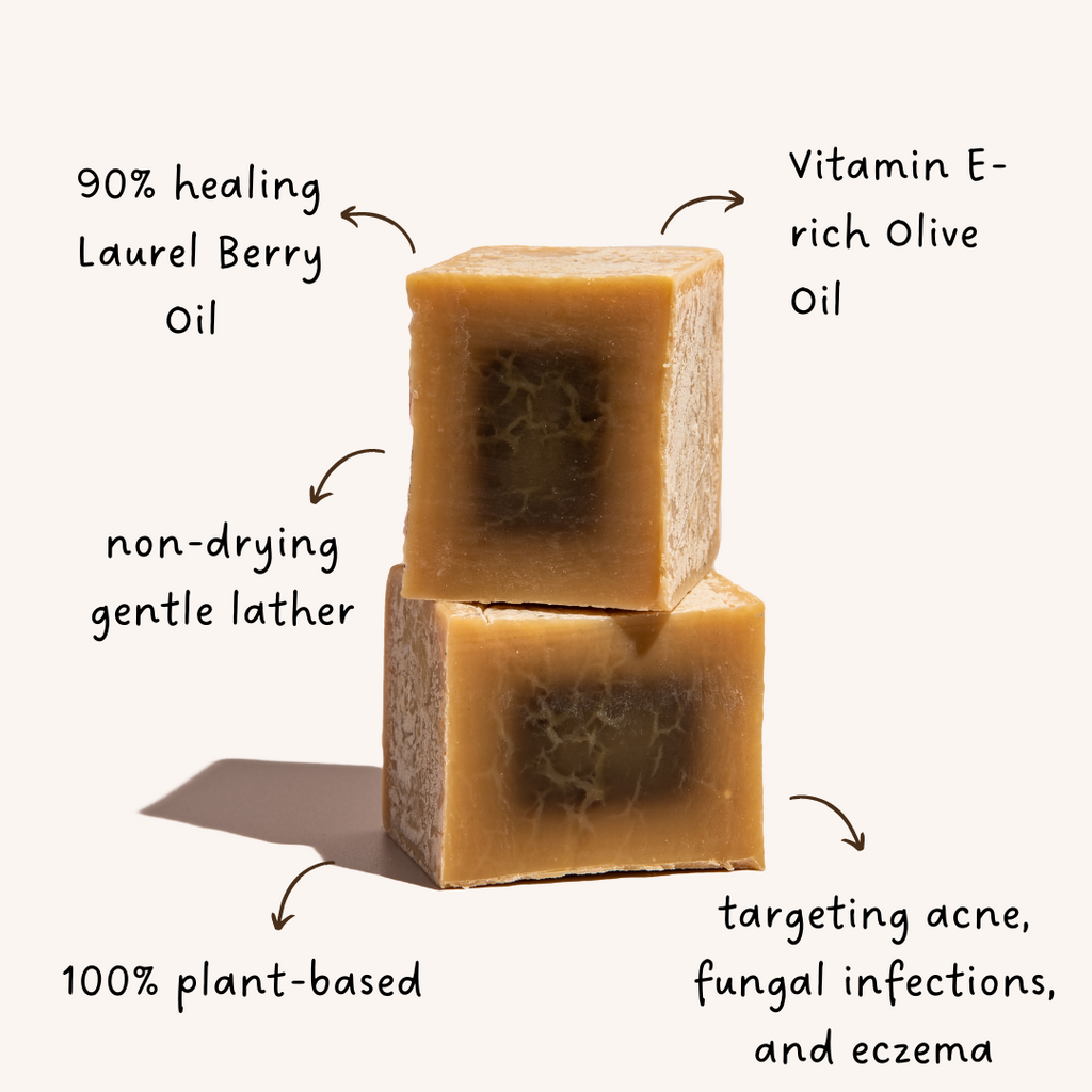 Organic Aleppo Soap 90% Laurel features