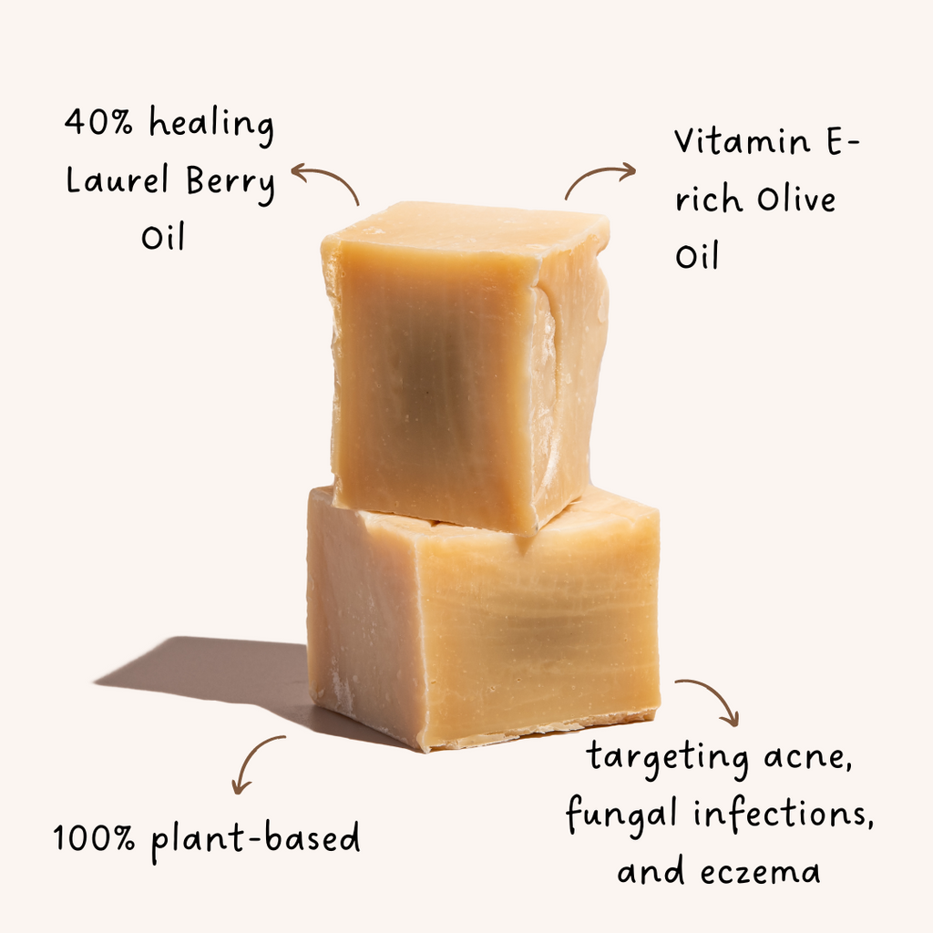 Organic Aleppo Soap 40% Laurel features