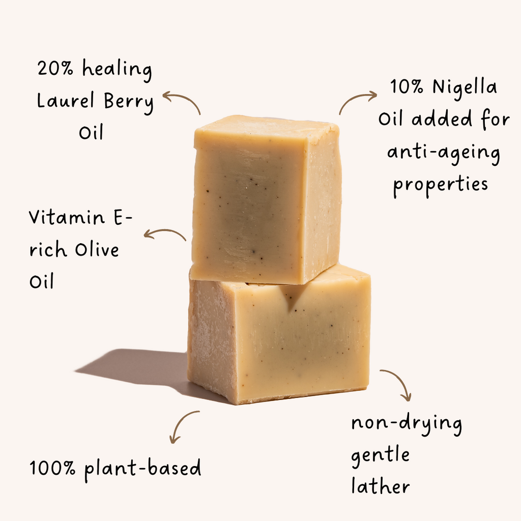 Organic Aleppo Soap 20% Nigella Oil features