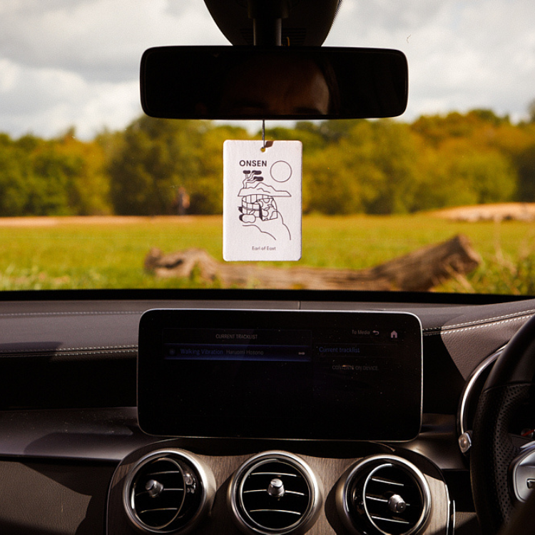 Onsen Air Freshener  on car