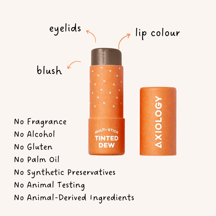 features of  best lip balm tint Ethos - Taupe Tinted Dew Multi-stick