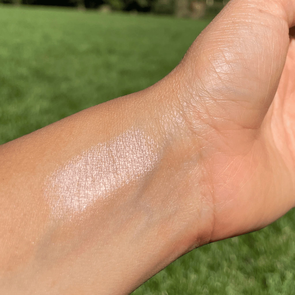 color swatch of Frosting Lip-to-Lid Balmie on wrist