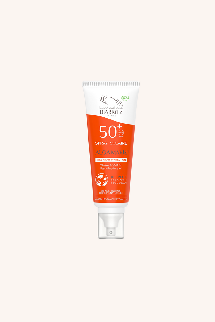 sun protection from Laboratoires de Biarritz Organic Mineral Face and Body Sun Spray SPF50+