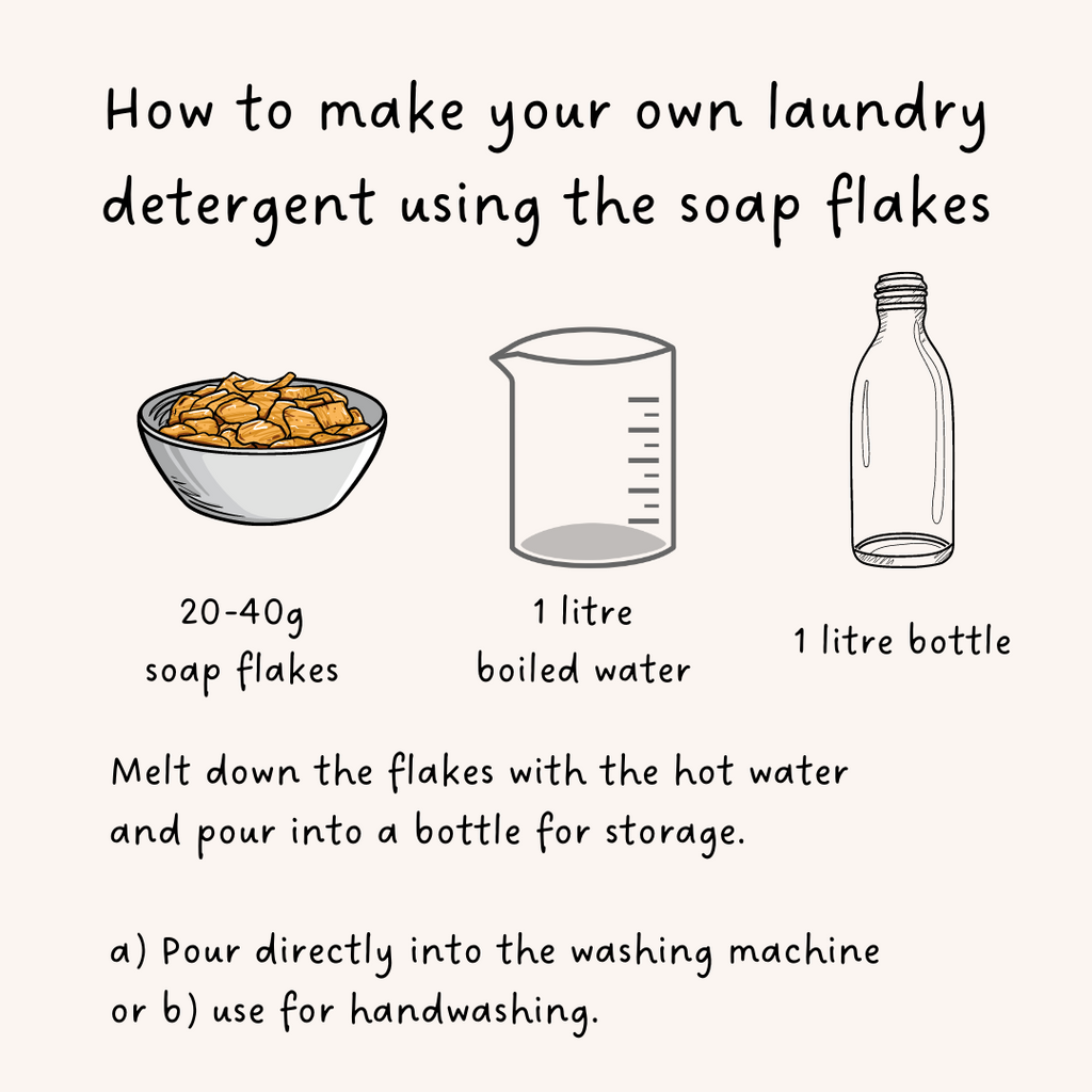 how to make laundry detergent using Aleppo Laundry Soap flakes 